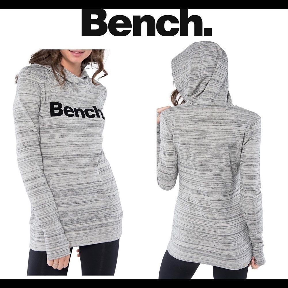 NWOT Bench gray Logo Heathered Hoodie size XS